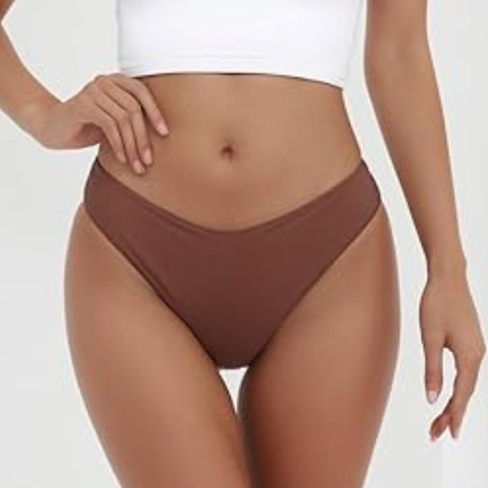 AERIE Cheeky Bikini Bottom Mocha